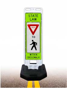 Caution drivers beforehand to watch out for children. Install this diamond  shaped Kids Crossing sign to let the traffic yield to children and help
